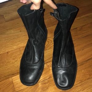 Topshop leather sock boots